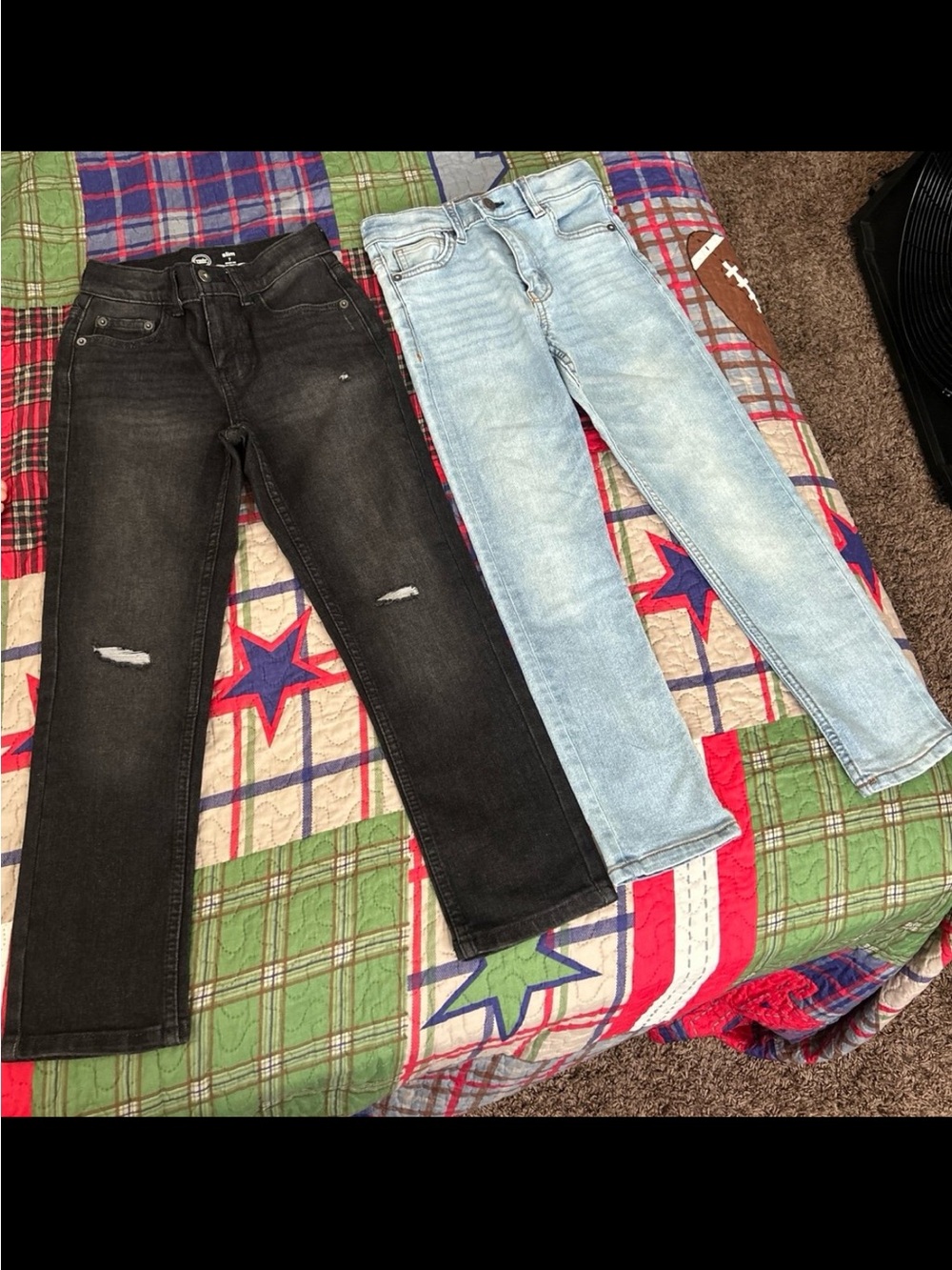 wonder nation Kids Jeans - Light Blue and Black Denim
